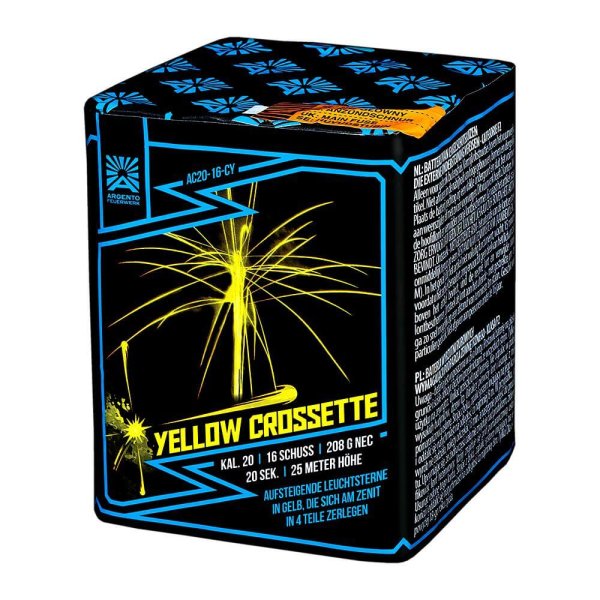 Yellow Crossette von Argento Feuerwerk
