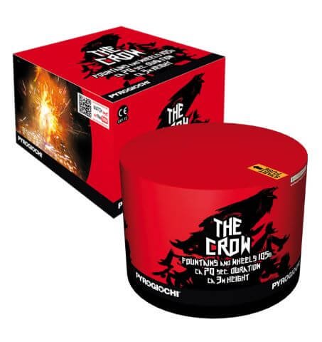 The Crow - Tolle Fontänenbatterie aus Italien welche beginnt zu rotieren