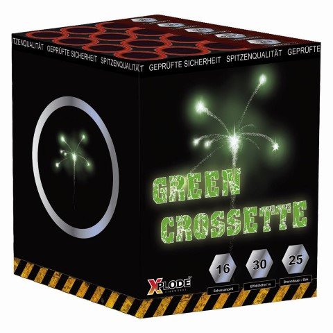 Green Crossette - 16 Schuss leises Feuerwerk