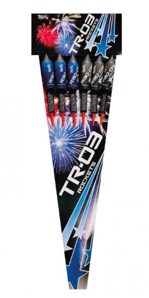 6 kräftige TR03 Raketen aus dem Hause Tropic Firework aus Polen