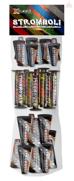 Stromboli - ein XXL Set aus 30 Fontänen und Vulkanen als Kinder- und Jugendfeuerwerk