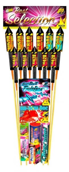 Nic Feuerwerk best selection. Großes Set an Raketen, Fontänen und mehr