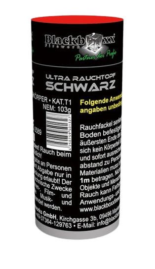 Ultra Rauchtopf in schwarz