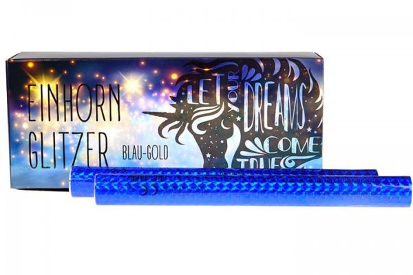 Einhoirnglitzer Fontäne blau zu gold