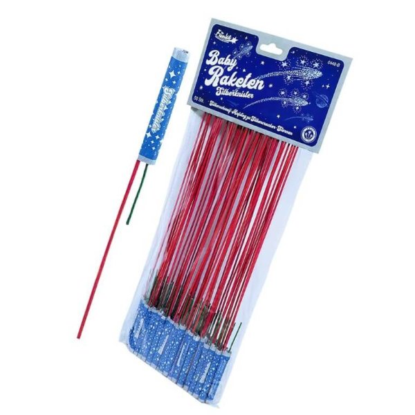 Funke Baby Raketen mit Silberknister im 50er Pack