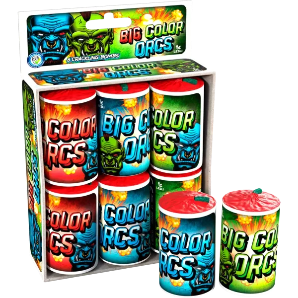 Big Color Orcs - 6 XL Crackling Feuertöpfe