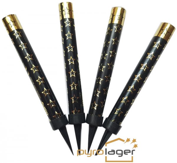 Edle Eisfontänen in schwarz Gold
