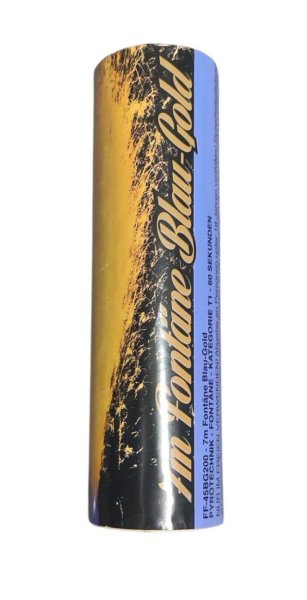 Prachtvolle 7 Meter Goldfontäne mit blauer Basis