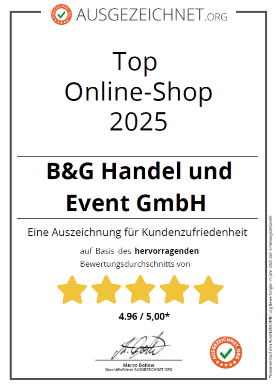 Urkunde ausgezeichneter Onlineshop 2025