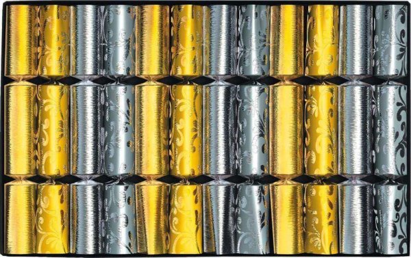 Knallbonbons 18cm - Gold und Silber