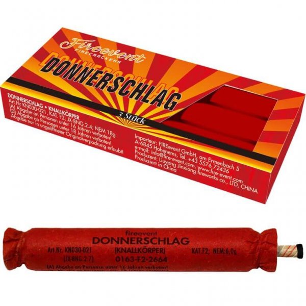  Donnerschlag - 3 Riesen Kanonenschläge in traditioneller Bauform