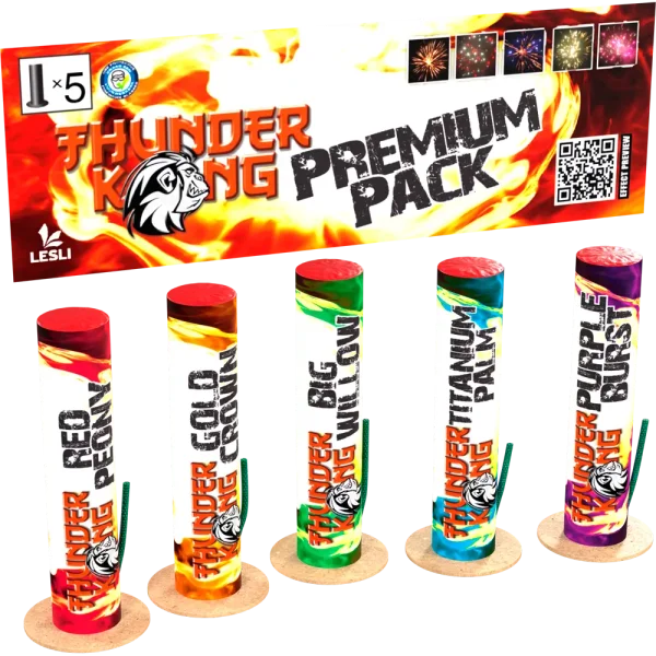 5 Lautstarke Bombenrohre - Thunder Kong Premium Pack von Lesli