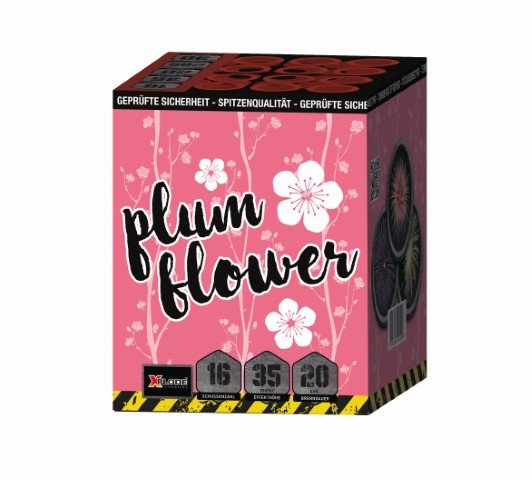 Plum Flower - 16 Schuss Feuerwerk mit roten Blinkersternen - XP5236