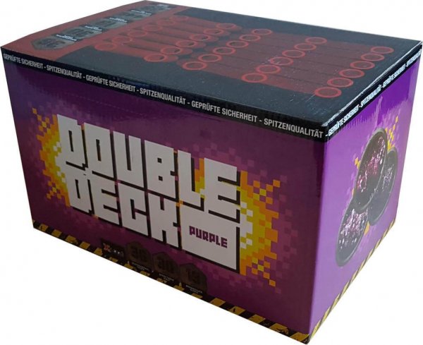 Double Deck Purple - 36 Schuss Feuerwerk mit Crackling und lila Sternen - XP5302