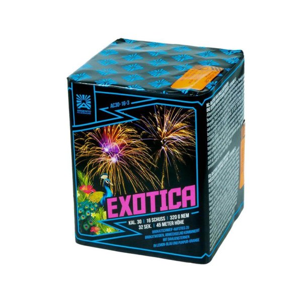 Exotica - 16 Schuss Feuerwerk mit faszinierenden Farbkombinationen