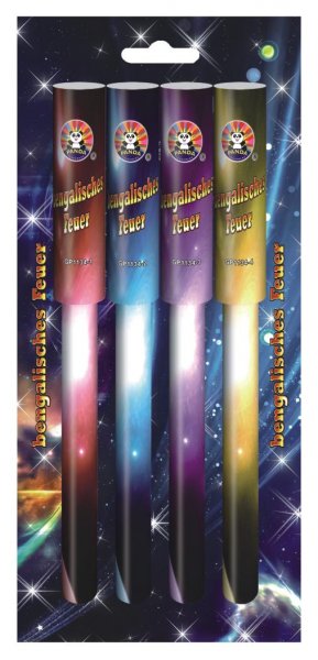 4 Farben Set bengalische Feuer - bengalos - von Panda Feuerwerk