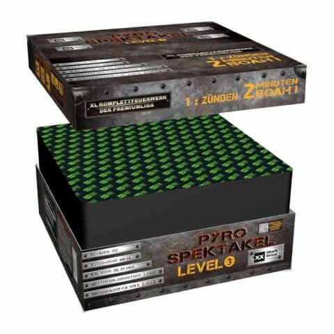 Pyro-Spektakel Level 3 - XXL Feuerwerk mit 120 Sekunden Brenndauer