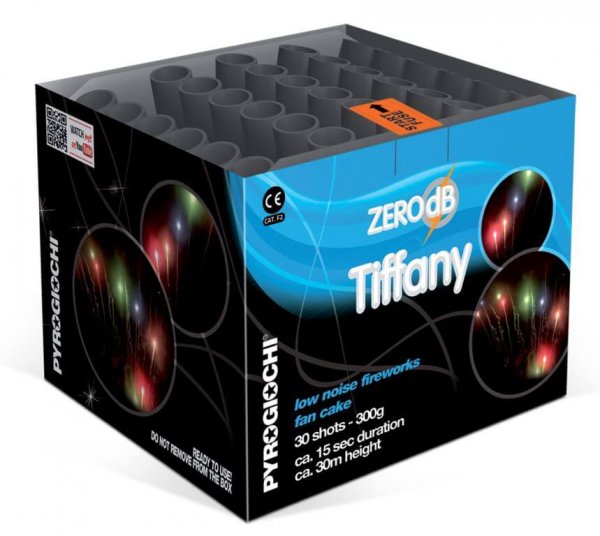 Tiffany - 30 Schuss leises Feuerwerk mit bunten Kometen