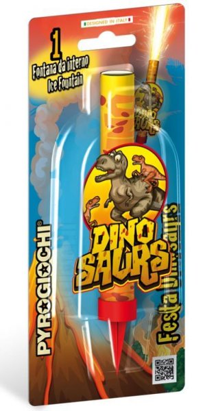 Eisfontäne meinem einem Dinosaurier Motiv