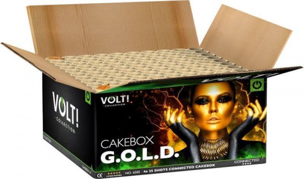 G.O.L.D. 100 Schuss goldenes Verbundfeuerwerk aus der Volt! Reihe