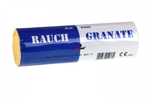 Rauchgranate Blau Weiß - Doppelrauch im Pyrolager.de