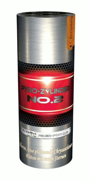 Pyro-Zylinder No. 2 - Prächtige, leise Silberfontäne