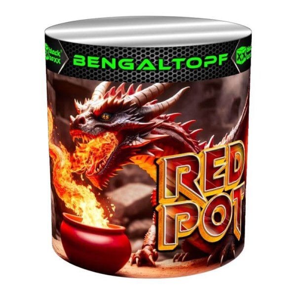 Red Pot - XXL Ultra Bengalfeuer in Rot