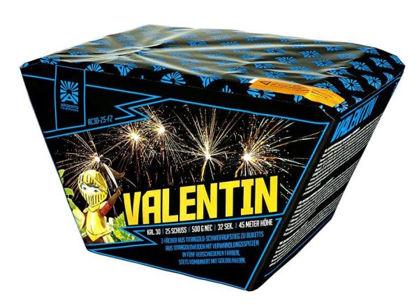 Valentin - 25 Schuss Z-Fächer mit großen, goldenen Effekten Design 2023