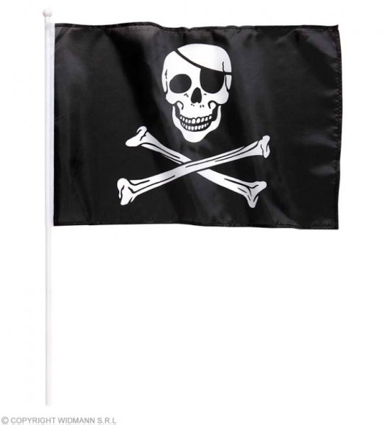 Piratenfahne mit Halter