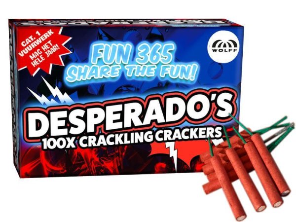 100 kleine Crackling Knaller - Desperados von Wolff