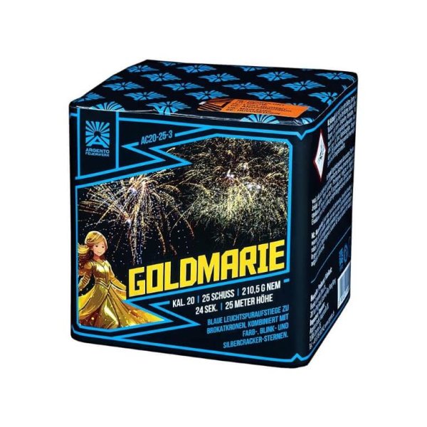 Goldmarie - Gold und farbige Sterne erhellen den Himmel beim Feuerwerk