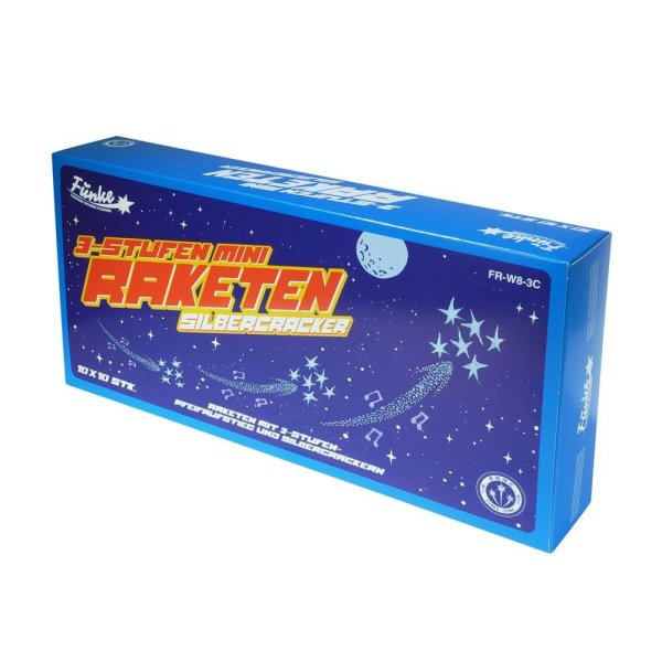 Funke 3 Stufen Mini Raketen Silbercracker im 10er Pack