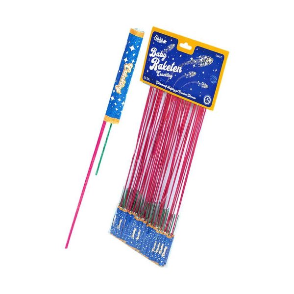 Funke Baby Raketen mit Crackling im 50er Pack