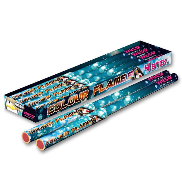 Color Flames - blaue F1 Bengalfackeln als Ganzjahresfeuerwerk