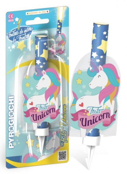 Eisfontäne mit Einhorn Motiv