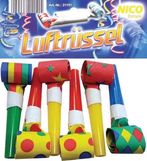 Bunte Luftrüssel im 6er Beutel