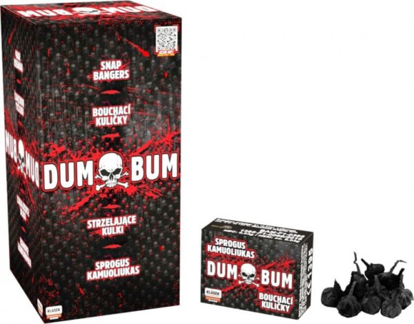 Dumbum Velke bouchaci kulicky - schwarze Knallerbsen