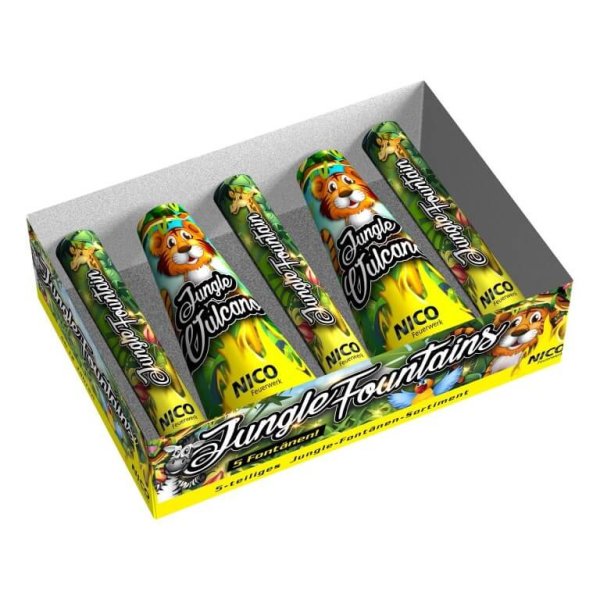 Jungle Fountains Fountains als Ganzjahres F1 Feuerwerk
