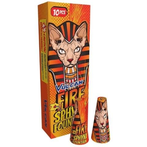 Fire Sphynx Fontänen - 10 kleine Vulkane mit tollen Farben als Ganzjahres Feuerwerk