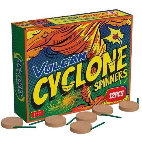 Cyclone - 12 bunte Bodenkreisel in F1 Zulassung