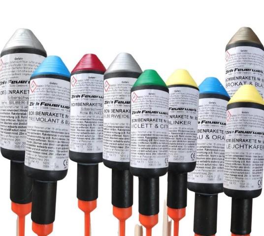 Zink Bombenraketen Set