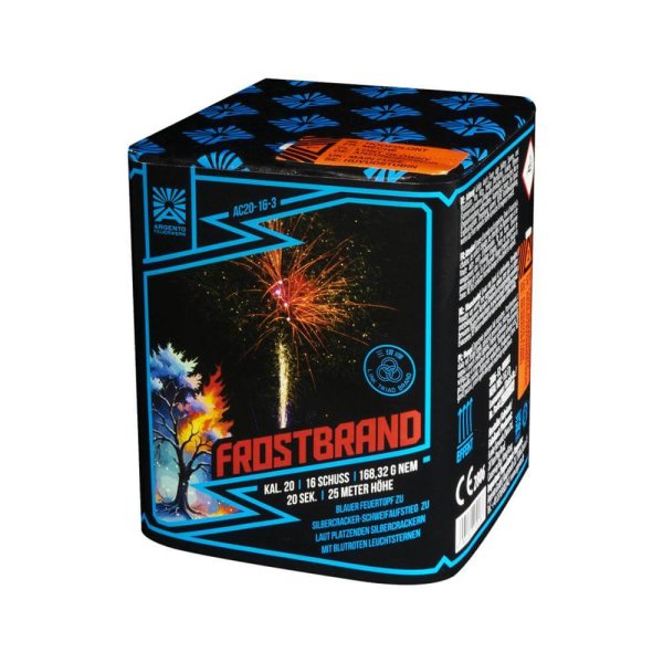 Frostbrand - 16 Schuss Feuerwerk mit tollen Effekten