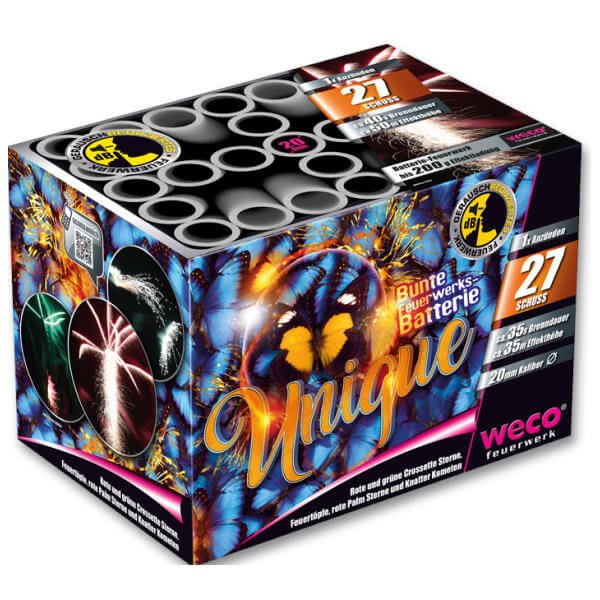 Unique - Leises Feuerwerk mit unterschiedlichen Effekten aus der Silent Line von Weco