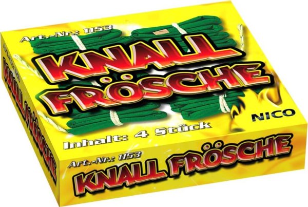 4 Nico Knallfrösche in grüner Farbe