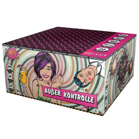 Ausser Kontrolle - 144 Schuss xxl feuerwerk mit hartem Salut Finale