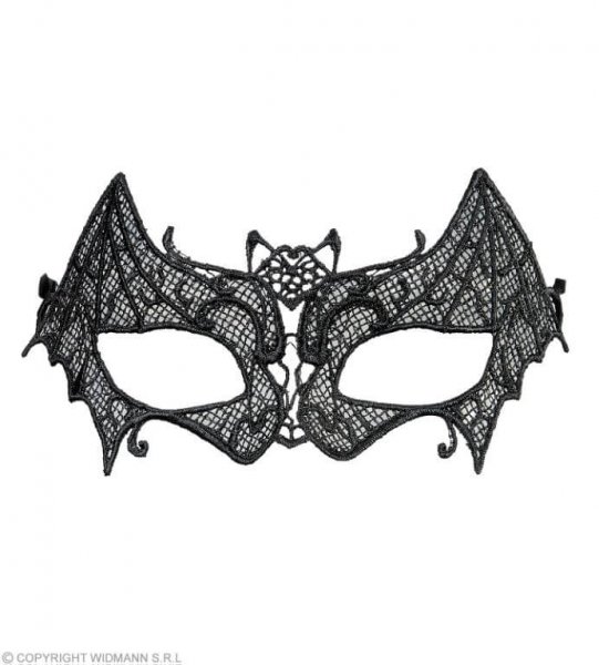 Fledermaus Augenmaske aus schwarzer Spitze