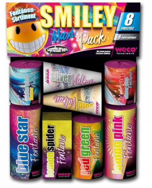 Tolles Kinderfeuerwerk Smiley Pack von Weco. 