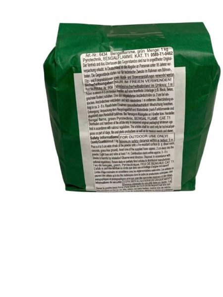 Bengalflamme als Pulver Grün - 1Kg