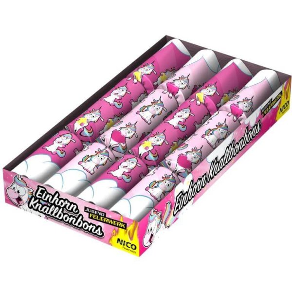4 Einhorn Knallbonbons im hübschen Design