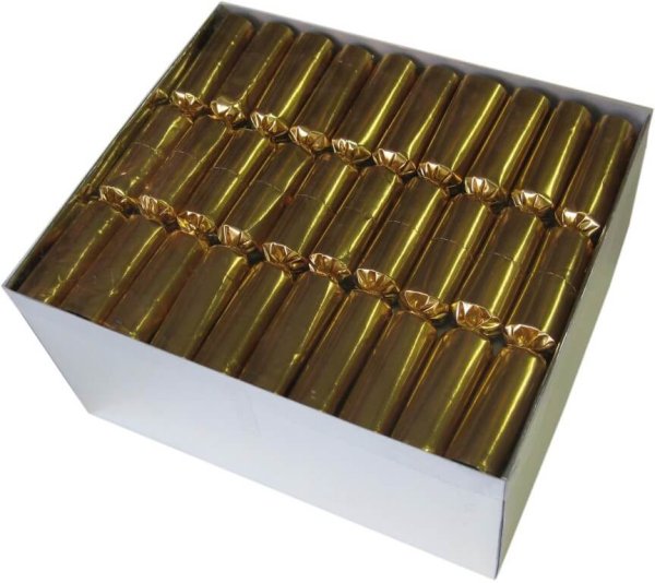 50er Großpack 22cm lange, goldene Knallbonbons im Gastropack